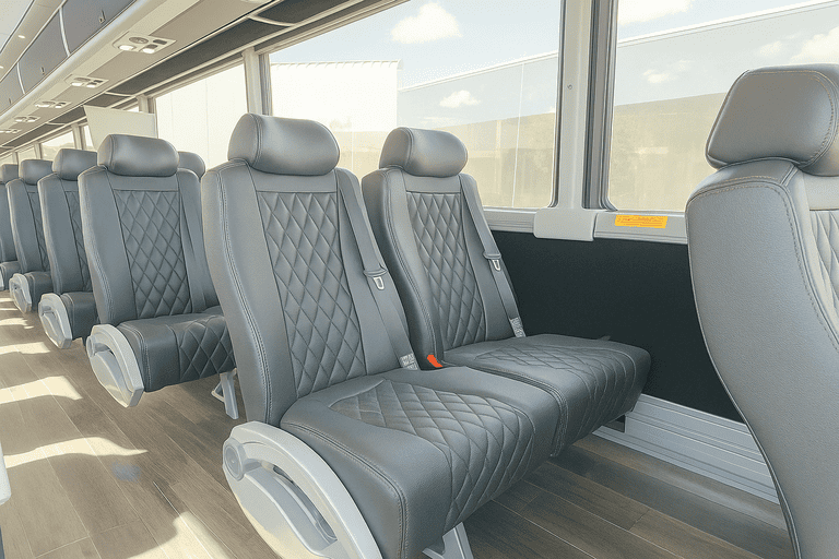 interior of Hempstead Coach Bus Service charter bus