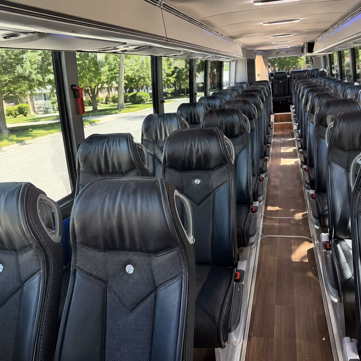 56 passenger charter bus interior