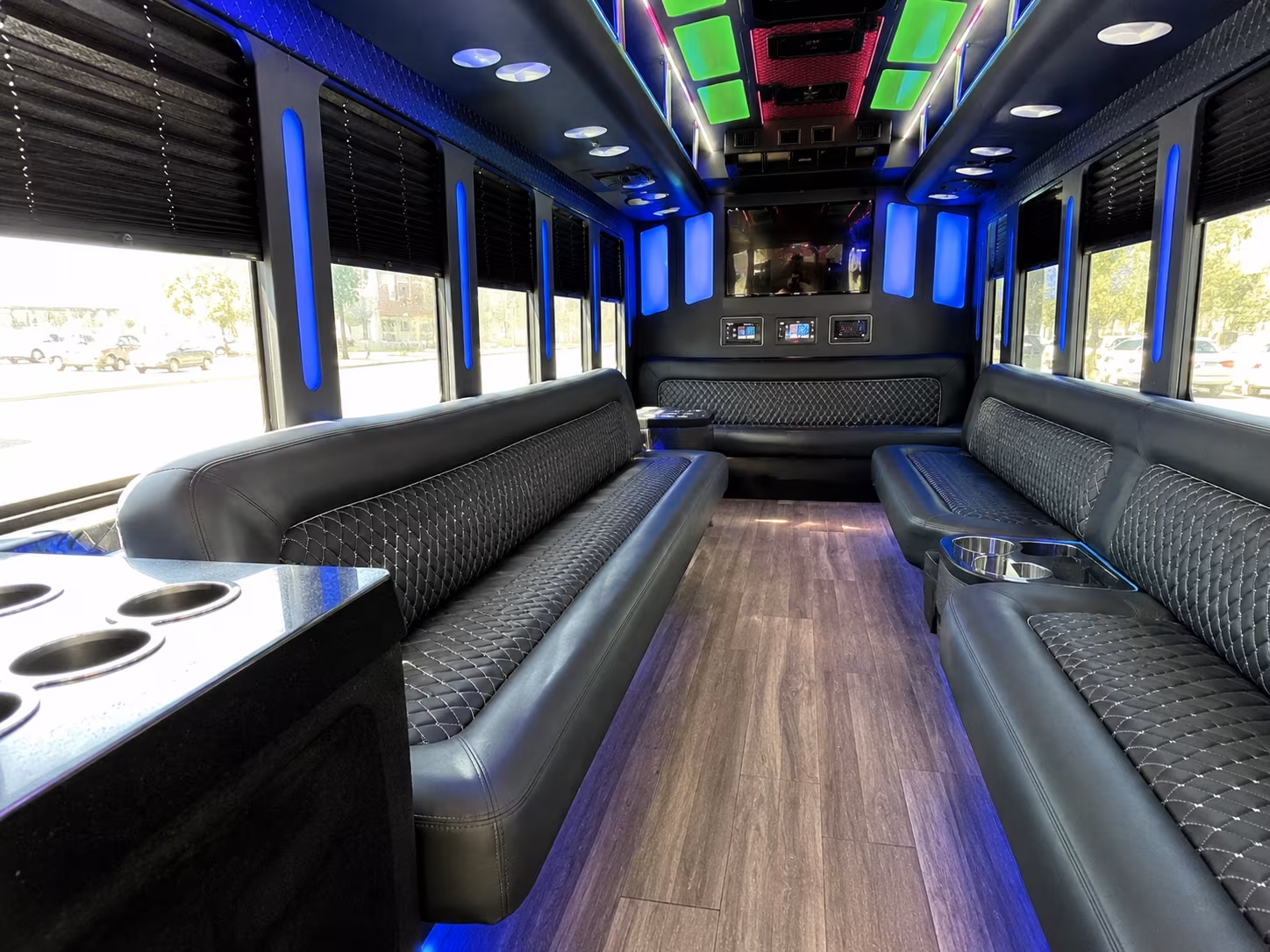 hempstead 15 passenger party bus inside