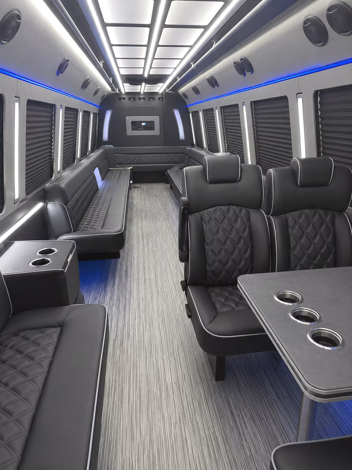 hempstead 25 passenger party bus inside