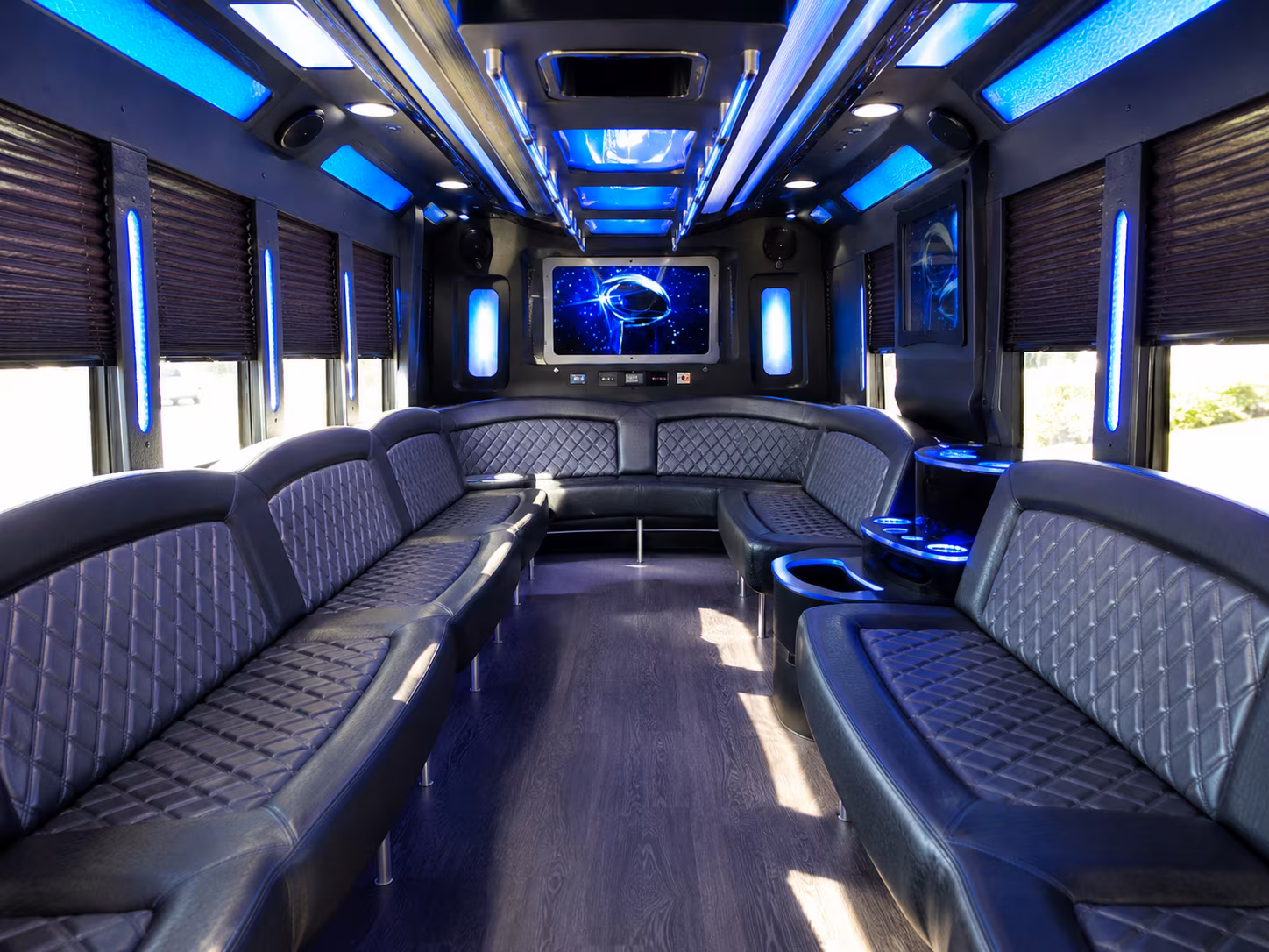 hempstead 28 passenger party bus inside