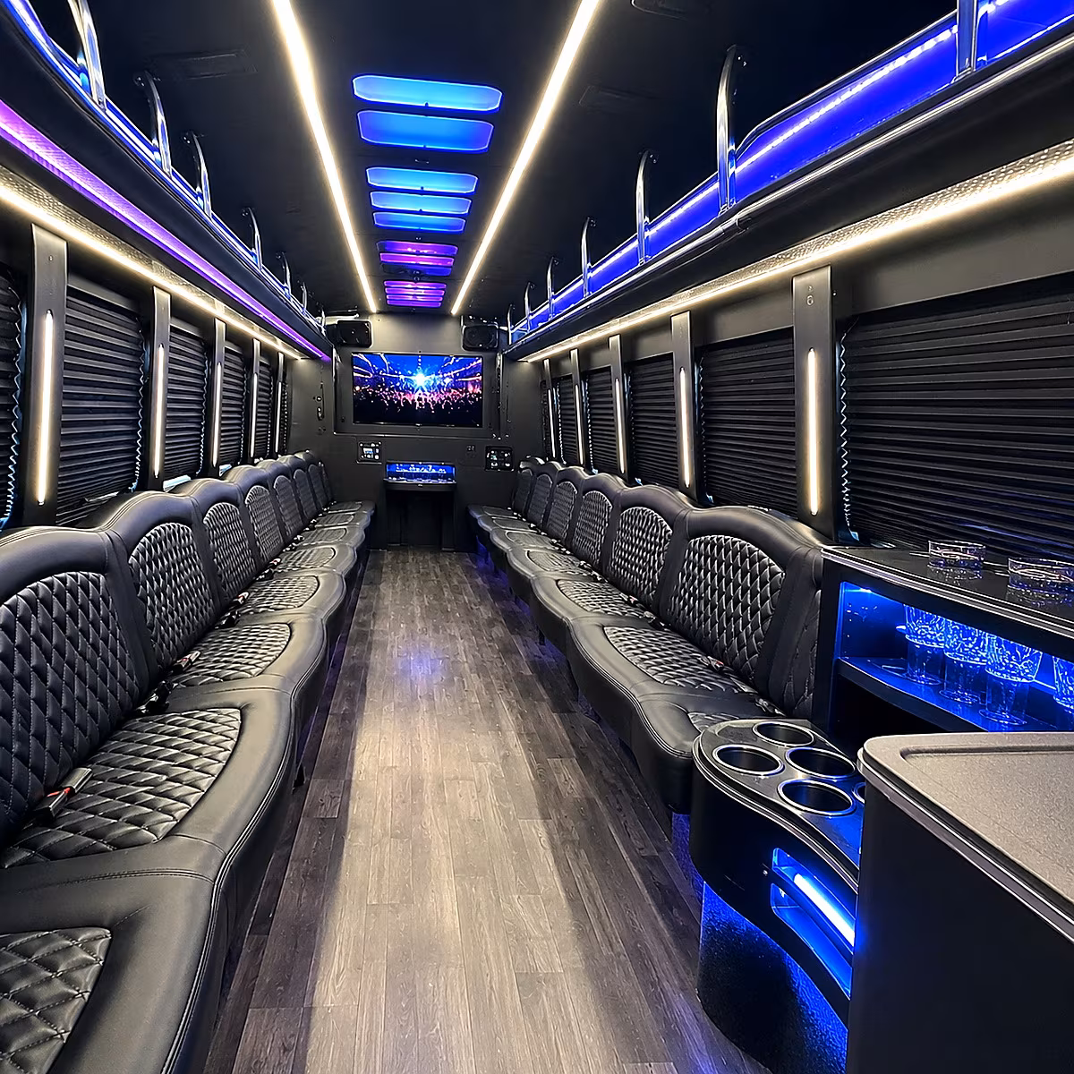 hempstead party bus inside
